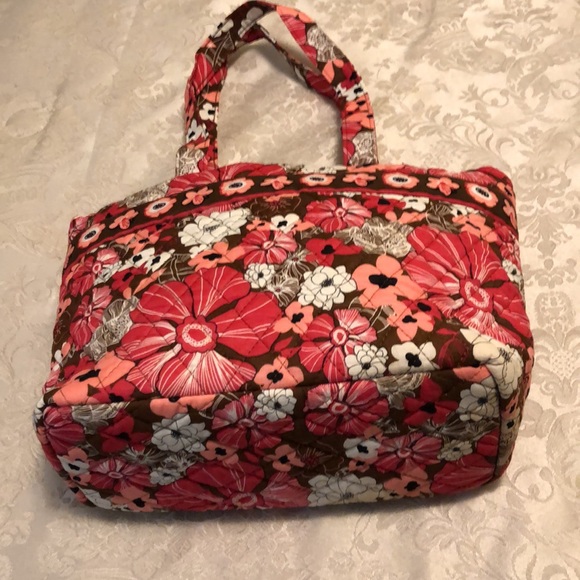 SIERRA PACIFIC CRAFTS QUILTED PURSE VIBRANT FLOWERS LINED ZIPPER CLOSING #166 - Picture 5 of 13